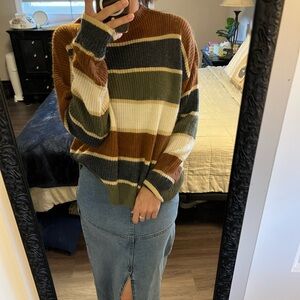 Warm Brown Knit Sweater